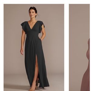 David's Bridal Bridesmaid dress-black.